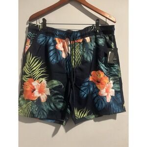 Matix Performance Hybrid Board Shorts Swim Trunks Floral Hawaiian Men's Large